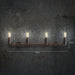 4 head bare bulb Water Pipe Industrial loft wall light sconce - DWHOME