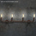 4 head bare bulb Water Pipe Industrial loft wall light sconce - DWHOME