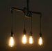 4 head cross water pipe industrial pendant light chandelier - DWHOME