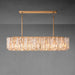 Lattace Smoke Glass Rectangular Chandelier 49"67''-DWHOME