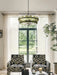 Solaris Disc Murano Chandelier-DWHOME