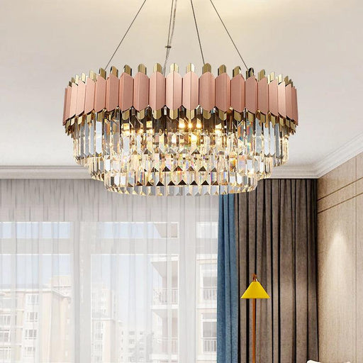 Gio Rose Gold Modern Chandelier-DWHOME