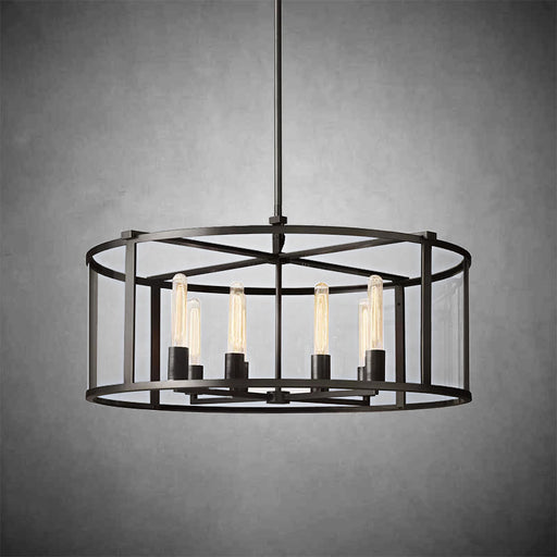 Baker Glass Lantern Modern Round Chandelier 33"44"55"-DWHOME