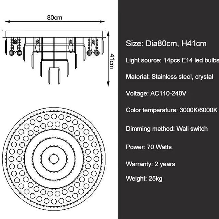 Gio Crystal Ceiling Light-DWHOME