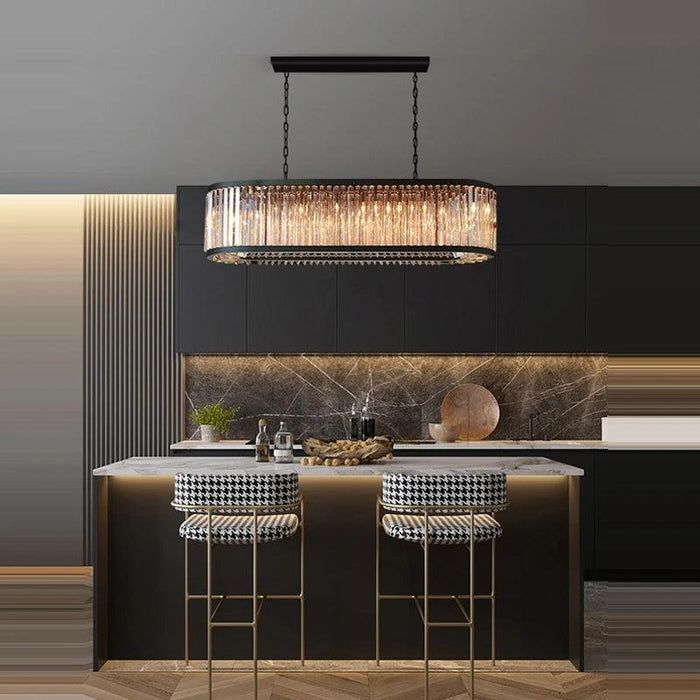 Gio Amber Crystal Dining Room Chandelier - DWHOME