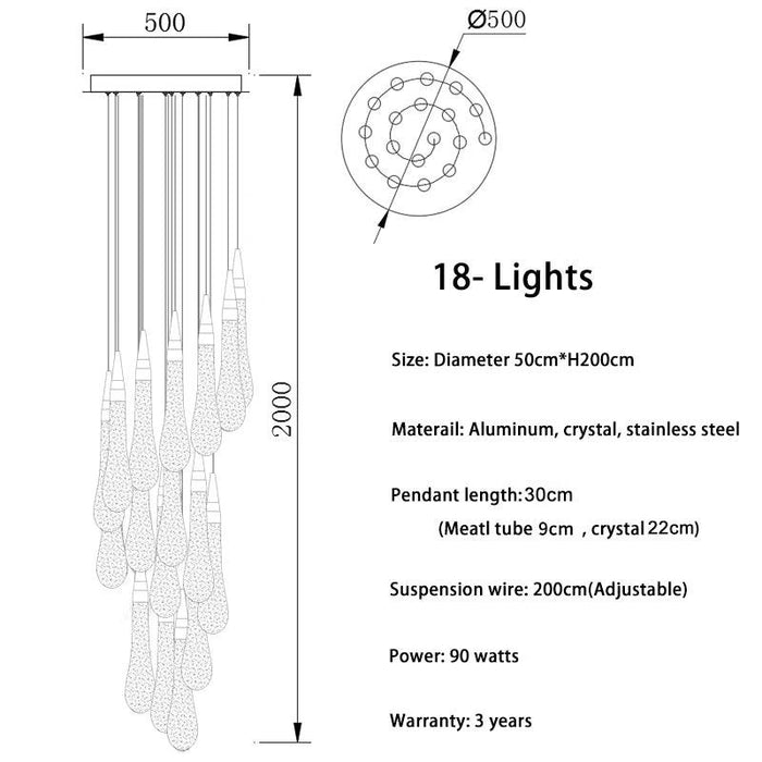 Pendant Light Fixture For Stairwell-DWHOME