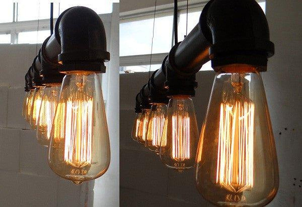 5 Bulb Water Pipe Industrial Kitchen Island Pendant Light-DWHOME