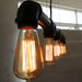 5 Bulb Water Pipe Industrial Kitchen Island Pendant Light - DWHOME