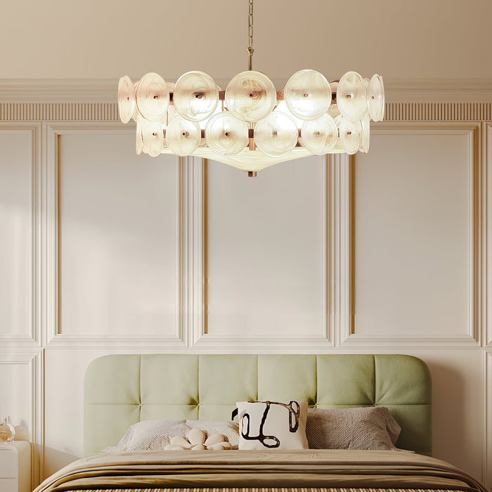 Solaris Disc Murano Chandelier-DWHOME