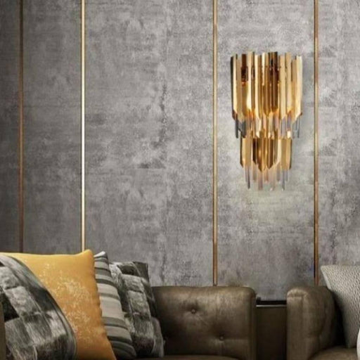 Legance Gold Plated Crystal Wall Sconce-DWHOME