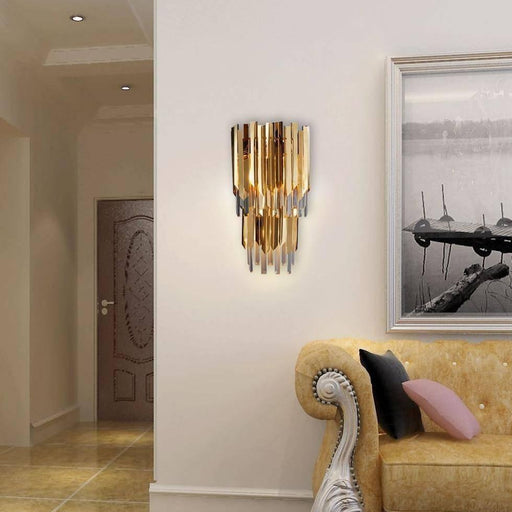 Legance Gold Plated Crystal Wall Sconce-DWHOME