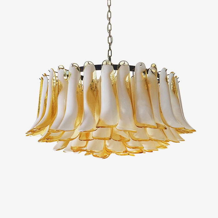 Petal Amber Murano Glass Chandelier-DWHOME
