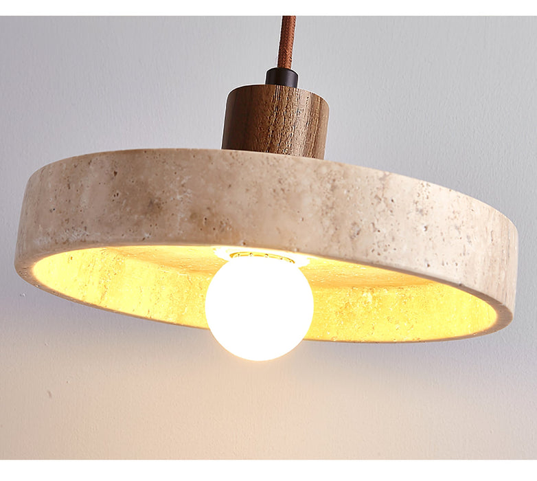Piedra Travertine Pendant Light-DWHOME