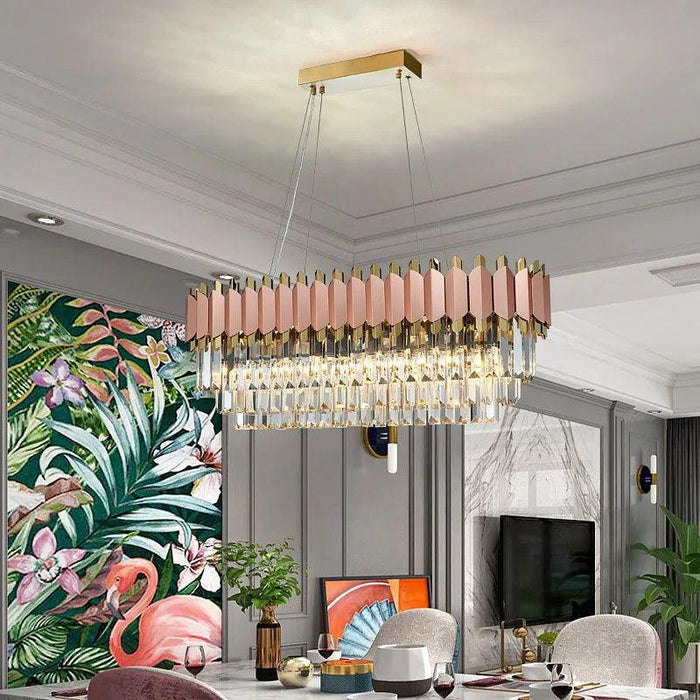 Gio 39" Rose Gold Dining Room Chandelier - DWHOME