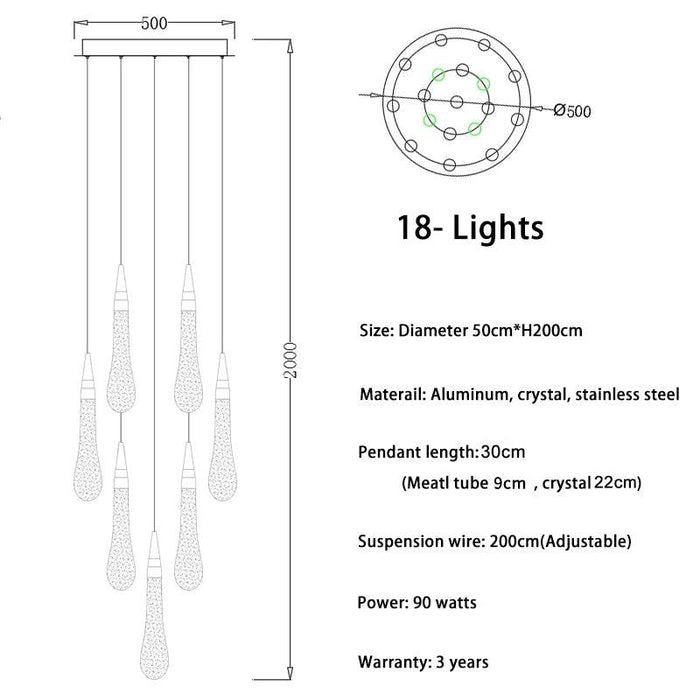 Pendant Light Fixture For Stairwell-DWHOME