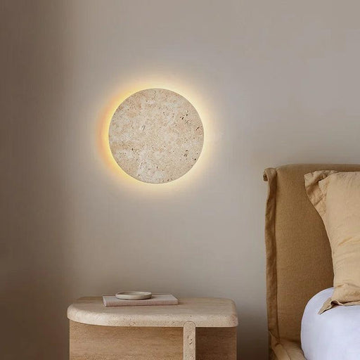 Natural Travertine Wall Sconce-DWHOME