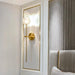 Glass and Brass Wall Light Fixture - DWHOME