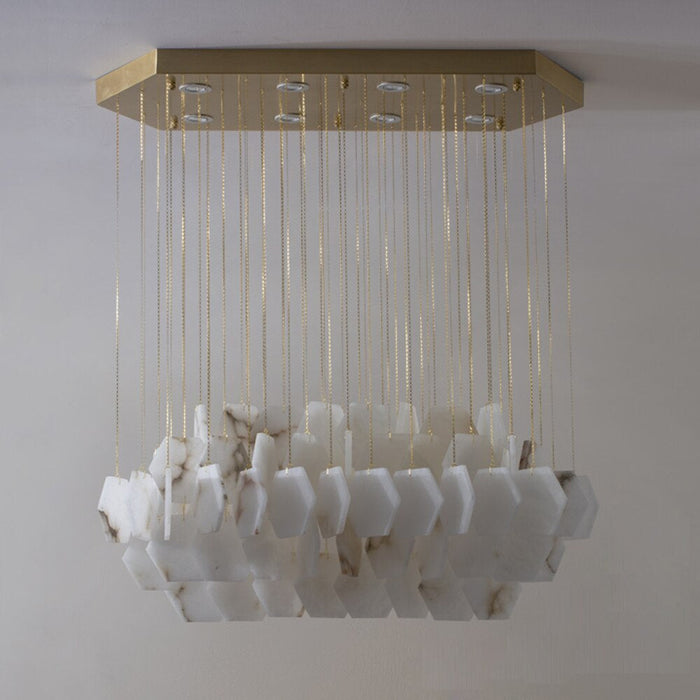 Natural Marble Modern Chandelier-DWHOME