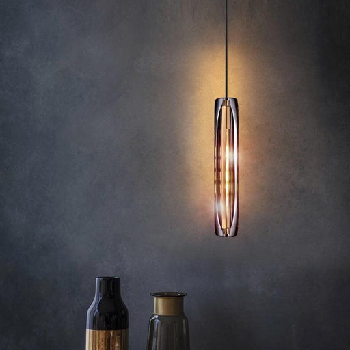 Smoke Grey Crystal Pendant Light-DWHOME