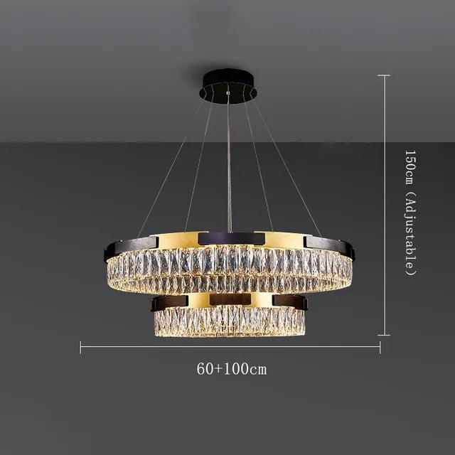 Siena Contemporary Crystal Light Fixture - DWHOME