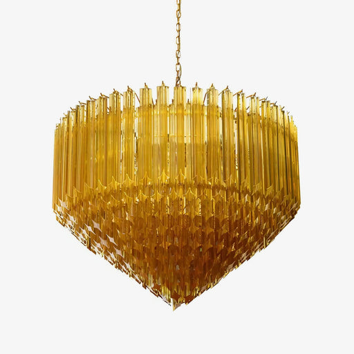 Prism Murano Amber Glass Chandelier-DWHOME