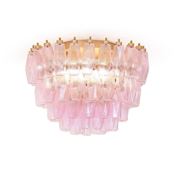Poliedri Murano Pink Ceiling Light-DWHOME