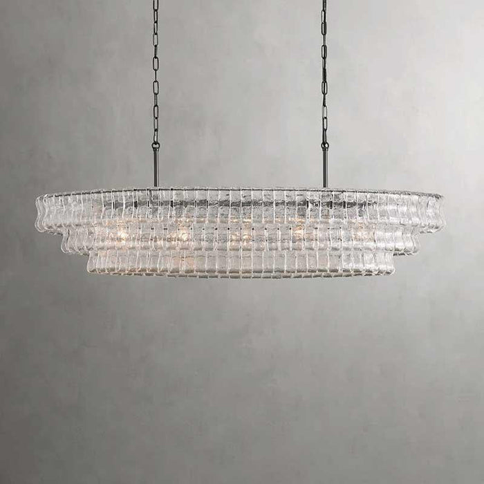 Ghiaccio Oval Chandelier 54''65''-DWHOME