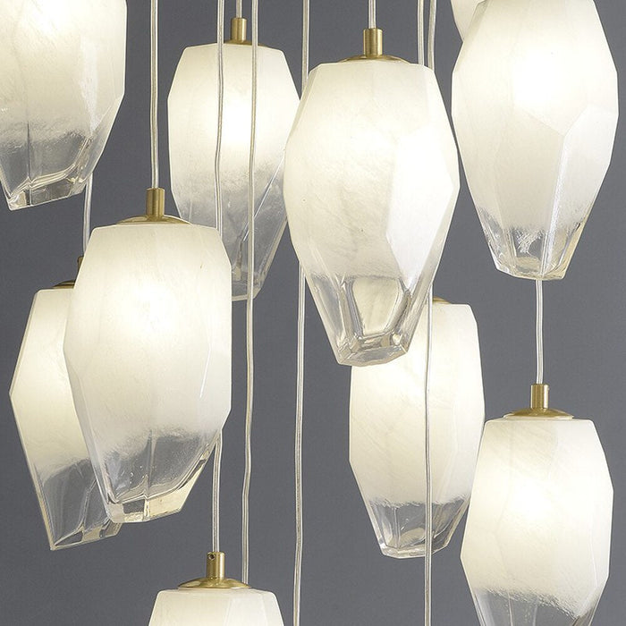 Frost Glass Pendant Foyer Chandelier-DWHOME