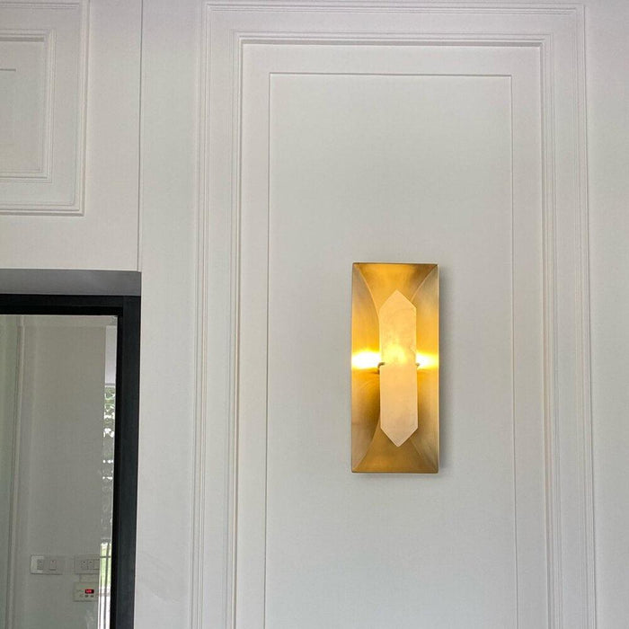 Natural Marble & Copper Wall Sconce - DWHOME