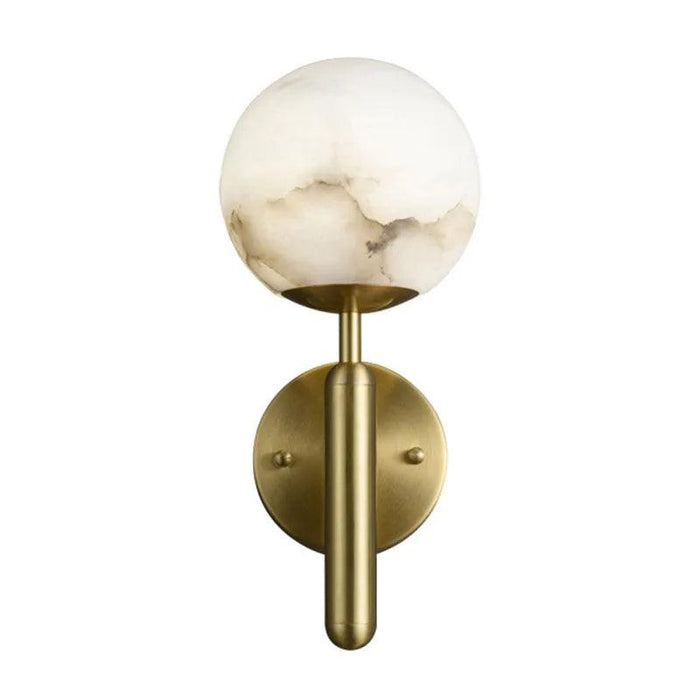 Natural Marble Sphere Wall Sconce - DWHOME