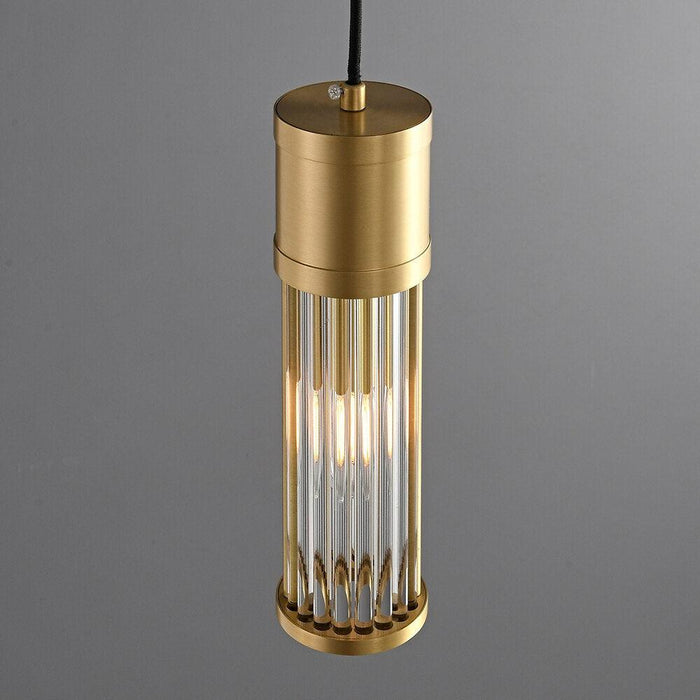 Copper & Glass Kitchen Island Pendant Light-DWHOME