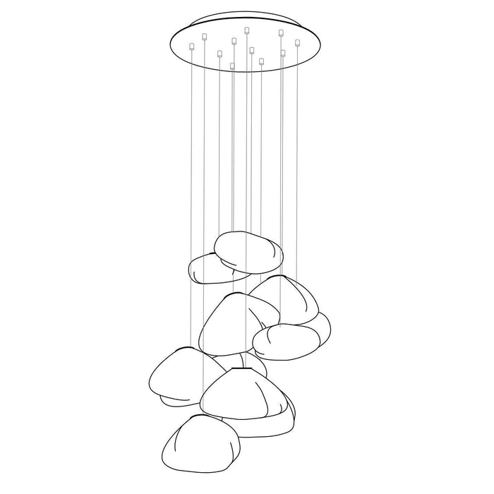 Blown Glass Random Pendant Light-DWHOME