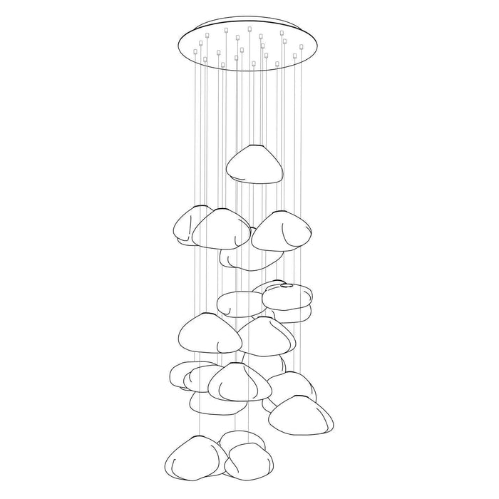 Blown Glass Random Pendant Light-DWHOME