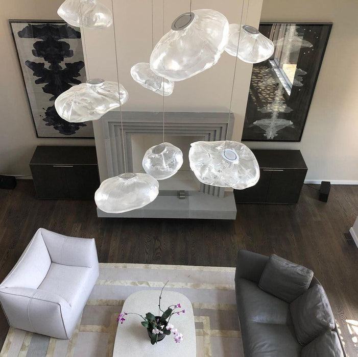 Blown Glass Mesh Pendant Light - DWHOME