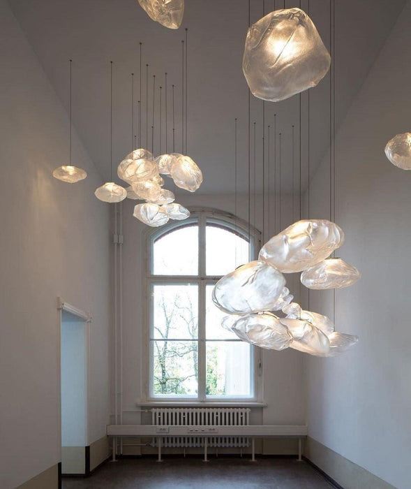 Blown Glass Mesh Pendant Light - DWHOME