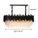 Gio Crystal Dining Room Chandelier, Black - DWHOME