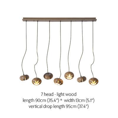 Wooden Petal Kitchen Island Pendant Light - DWHOME