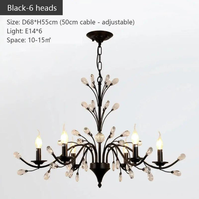 Wrought Iron Chandeliers 6/9 Lights - DWHOME