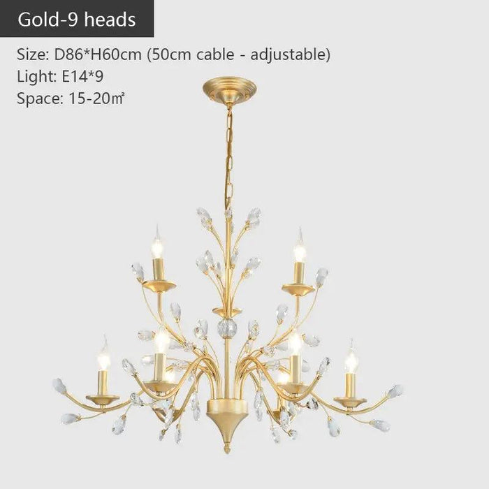 Wrought Iron Chandeliers 6/9 Lights - DWHOME