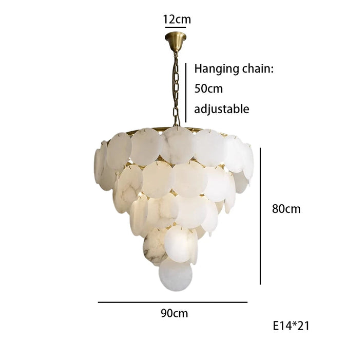 Natural Marble Modern Chandelier-DWHOME