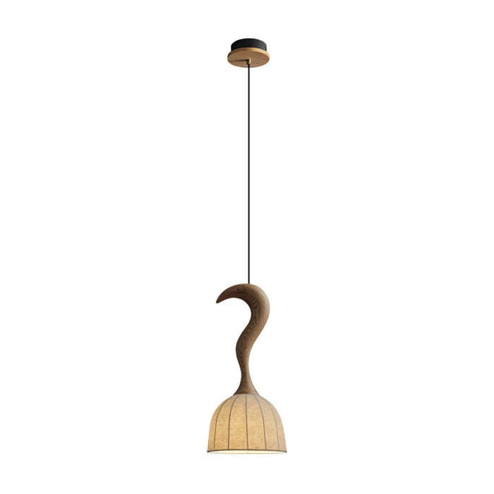 Elowen Twisted Wood Pendant Light-DWHOME