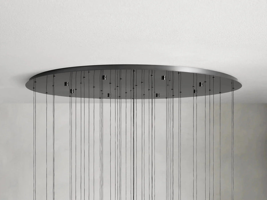 Soltaire Round Chandelier 58"W-DWHOME
