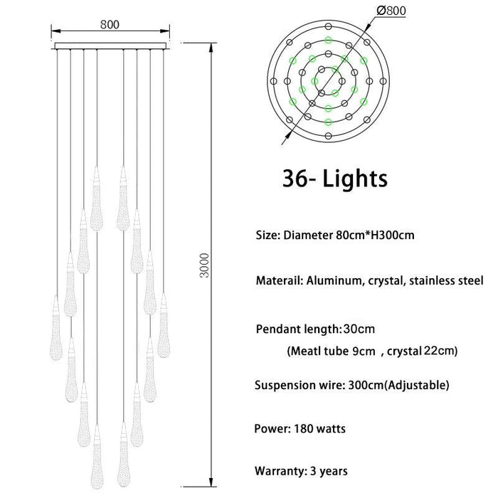 Pendant Light Fixture For Stairwell-DWHOME