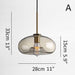 Millow Glass Shade Brass Fitting Pendant Light - DWHOME