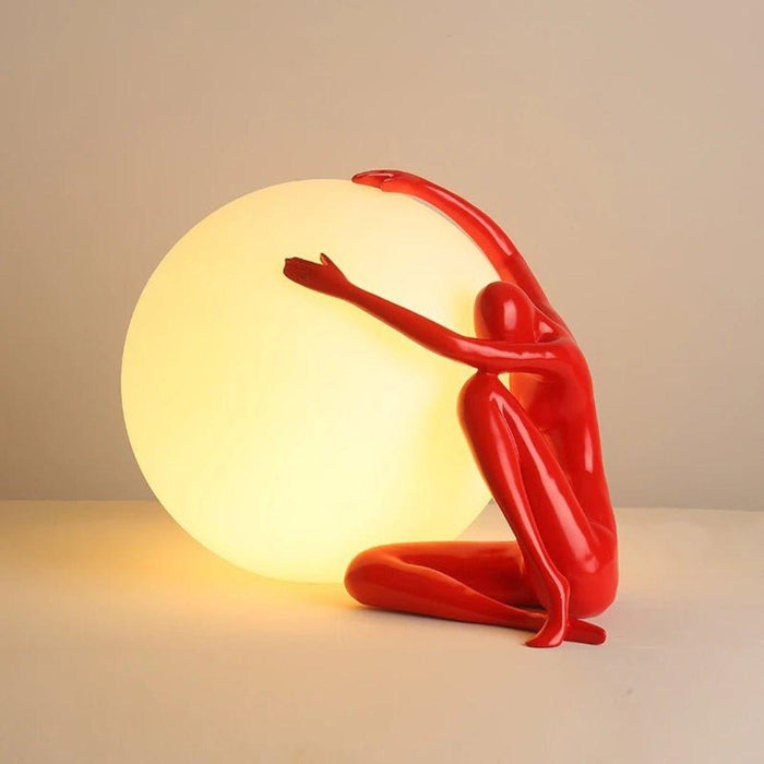 Humanoid Ball Holding Table Lamp - DWHOME
