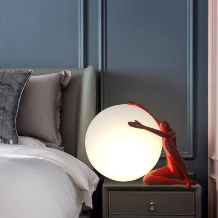 Humanoid Ball Holding Table Lamp - DWHOME