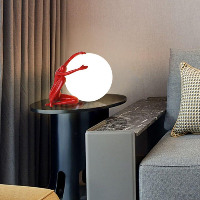 Humanoid Ball Holding Table Lamp - DWHOME