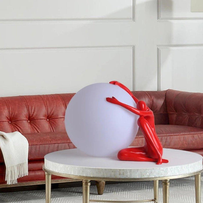 Humanoid Ball Holding Table Lamp - DWHOME