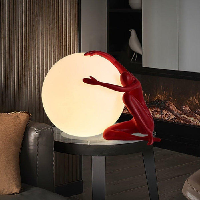 Humanoid Ball Holding Table Lamp - DWHOME