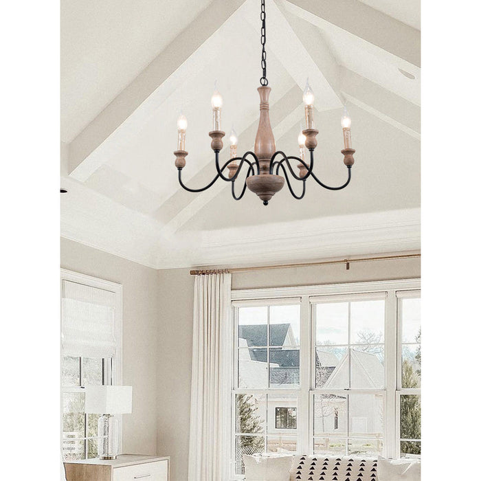 Afralia Wooden Chandelier-DWHOME